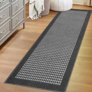 2'x6' Hallway Runner Rug Non Slip Entryway Mat Garage Kitchen Laundry Black