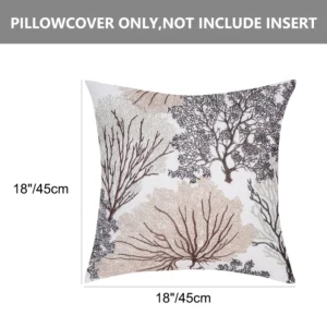 2 Pack Polyester Cushion Covers Floral Sofa Throw Pillowcases